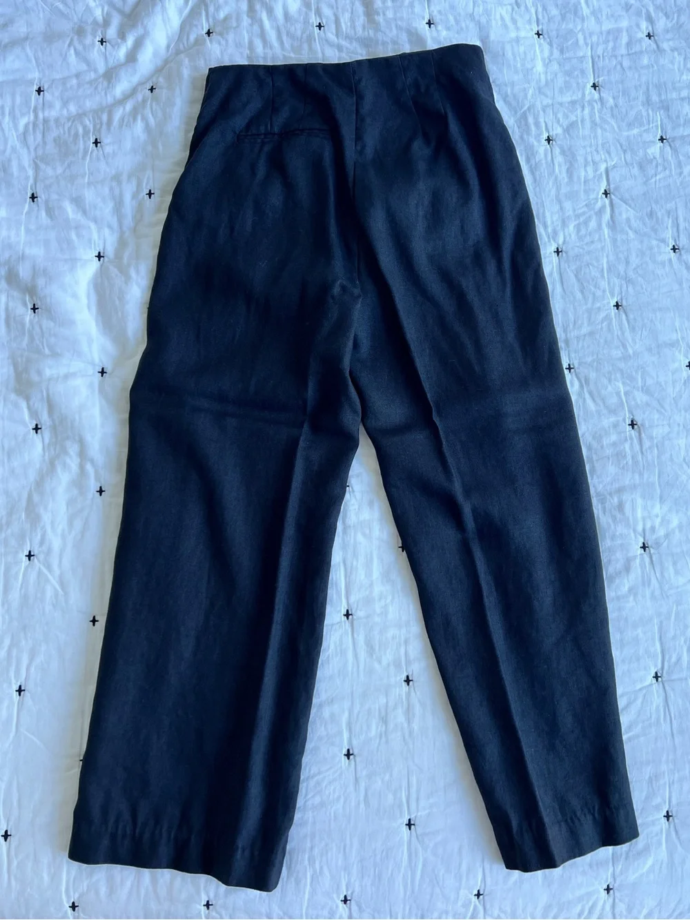 Reformation Black linen Wide Leg Pants
